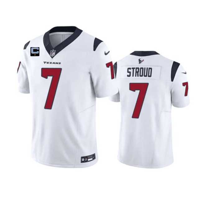 Men & Women & Youth Houston Texans #7 C.J. Stroud White 2023 F.U.S.E. With 1-Star C Patch Vapor Untouchable Limited Football Stitched Jersey,We sell and wholesale Men & Women & Youth Houston Texans #7 C.J. Stroud White 2023 F.U.S.E. With 1-Star C Patch Vapor Untouchable Limited Football Stitched Jersey on line form chian!